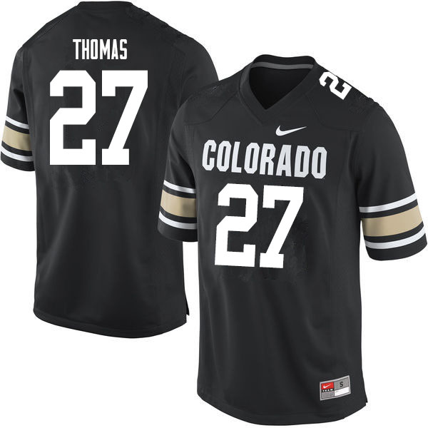 Men #27 Dylan Thomas Colorado Buffaloes College Football Jerseys Sale-Home Black